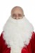 long white Santa beard with super deluxe velour Santa suit
